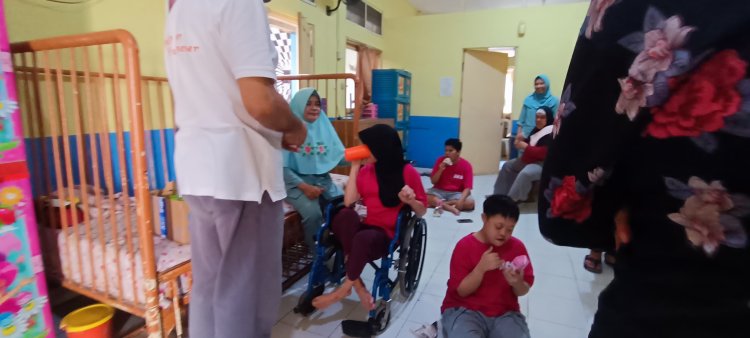 SSSGC Jakarta Mengadakan Sociocare Narayana Seva di Panti Sosial Disabilitas Ganda Palsi Gunung Jakarta Timur Melayani 50 Anak-Anak