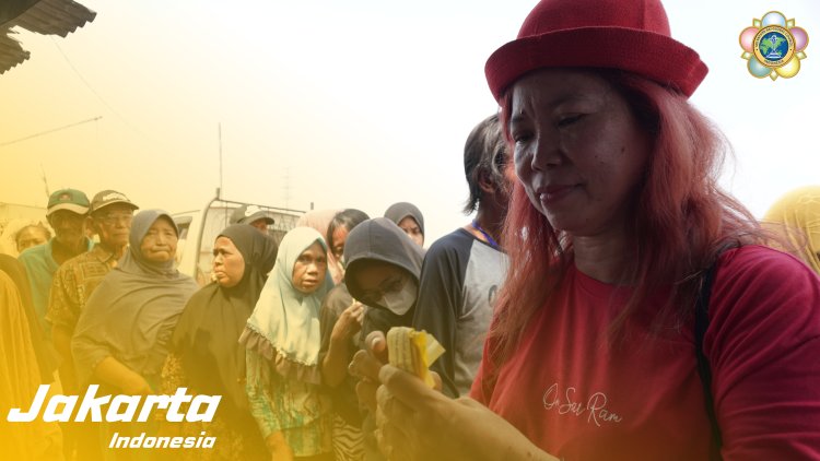 SSSGC Jakarta : Sociocare Narayana Seva Melayani 160 Orang di Jakarta Utara dengan Membagikan Paket Sembako dan Kaos