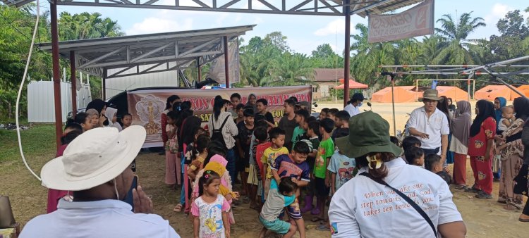 SSSGC Indonesia : Laksanakan Seva dan Trauma Healing di Desa Terpencil Aceh Tamiang Korban Banjir Sumatera
